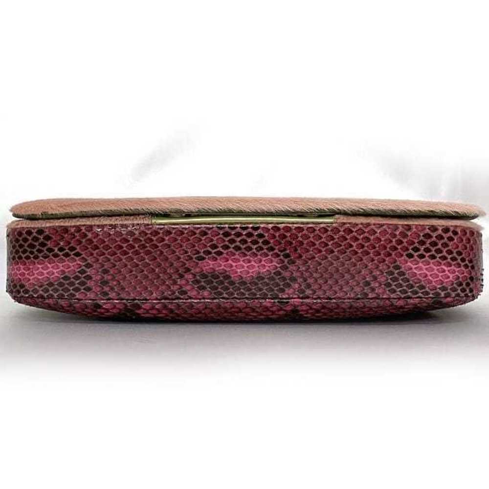 Christian Dior Shoulder Handbag Python Leather Pi… - image 5